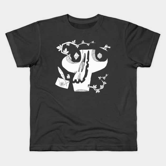 Ivy Skull Kids T-Shirt by Freaking Creatures